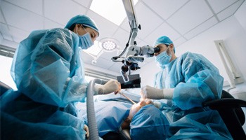 a dentist placing an implant