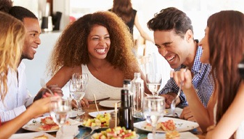 friends having lunch together