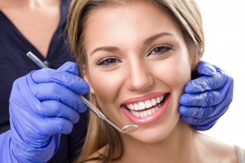 woman with bright beautiful smile