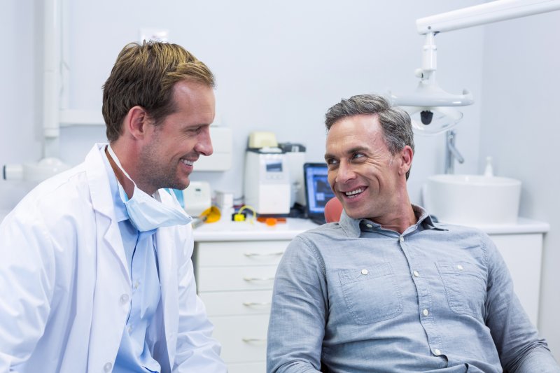 smiling patient attending dental appointment